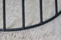 Runder Beistelltisch VARIATION 45cm schwarz Metallgestell Eisen handmade