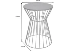 Runder Beistelltisch VARIATION 45cm schwarz Metallgestell Eisen handmade