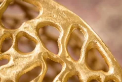 Runder Couchtisch ABSTRACT LEAF 50cm gold Metall filigrane Handarbeit Vintage Design