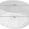 Runder Couchtisch ABSTRACT LEAF 75cm silber antik Metall filigrane Handarbeit
