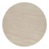 Runder Couchtisch ENSO 80cm champagner greige Travertin Keramik Walnussholz