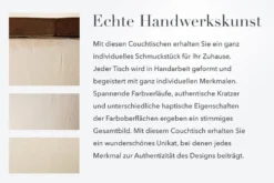 Runder Couchtisch INDUSTRIAL STORAGE 60cm weiß natur Mangoholz mit Stauraum handmade