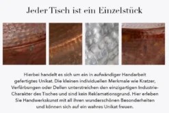 Runder Couchtisch ORIENT 80cm silber Metall Aluminium Hammerschlag Design handmade