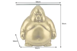 Runder Couchtisch SUMO 55cm gold Skulptur handmade