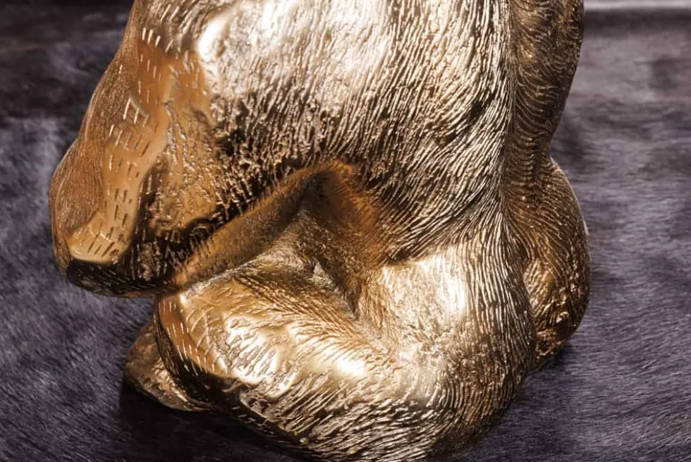 Runder Couchtisch WILDLIFE KONG 60cm gold Metall Glas Affenfigur Gorilla Skulptur handmade