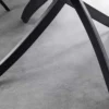 Runder Esstisch ALPINE 120cm anthrazit Keramik schwarzes Metallgestell