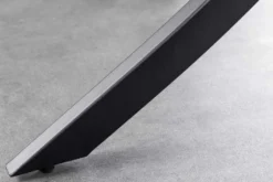 Runder Esstisch ALPINE 120cm anthrazit Keramik schwarzes Metallgestell