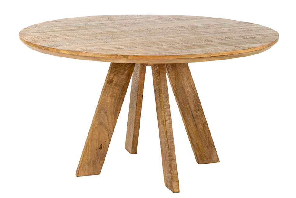 Runder Esstisch ART WOOD 140cm braun massiv Mangoholz