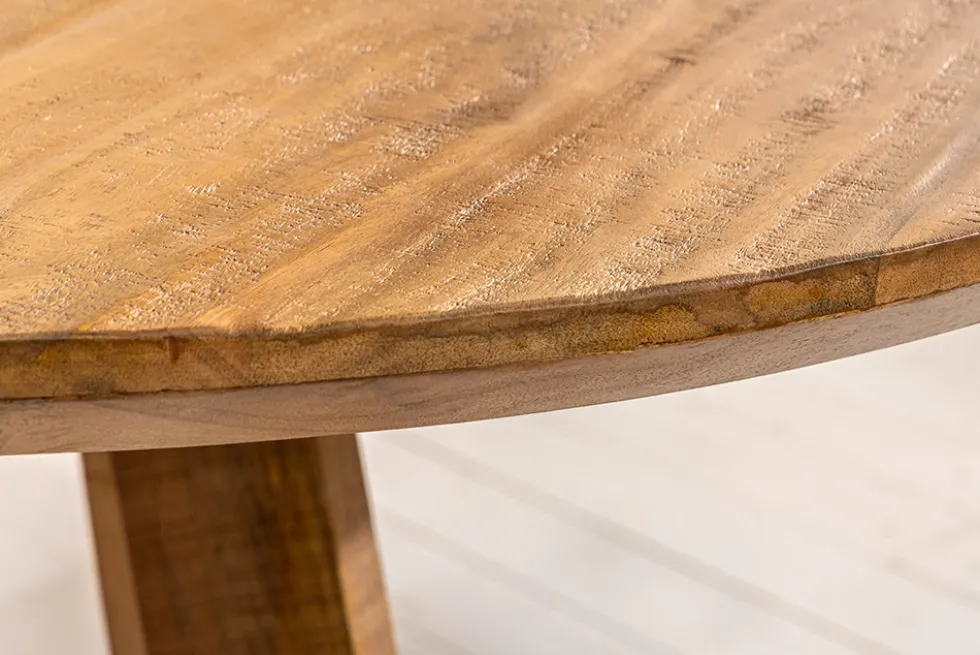 Runder Esstisch ART WOOD 140cm braun massiv Mangoholz