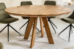 Runder Esstisch ART WOOD 140cm braun massiv Mangoholz