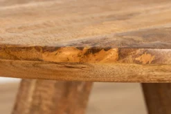 Runder Esstisch ART WOOD 100cm braun massiv Mangoholz
