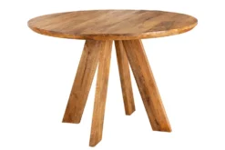 Runder Esstisch ART WOOD 100cm braun massiv Mangoholz