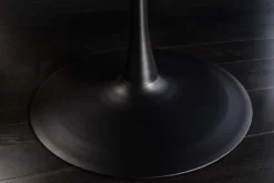 Runder Esstisch ATELIER 120cm braun Walnuss schwarzer Metall Säulenfuß