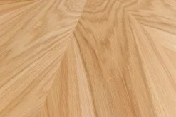 Runder Esstisch ATELIER 120cm natur Eiche schwarz Metall Säulenfuß