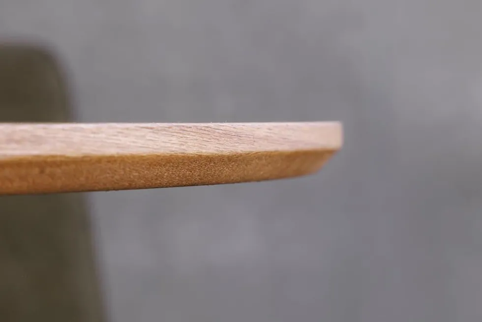 Runder Esstisch ATELIER 120cm natur Eiche schwarz Metall