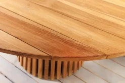 Runder Esstisch EMPIRE TEAK 140cm braun Teakholz Indoor Outdoor wetterfest