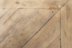 Runder Esstisch HAMPTONS 120cm hellbraun creme recycelte Pinie Massivholz