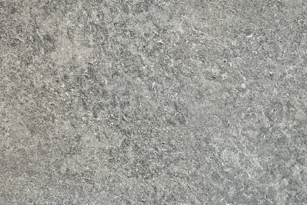 Runder Esstisch HELIX 120cm grau Beton-Design schwarze Metallbeine Sterngestell