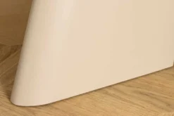 Runder Esstisch ORGANIKO 120cm cement greige mit skulpturalem Säulengestell