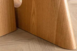 Runder Esstisch ORGANIKO 120cm natur Eichenholz Keramik Travertin