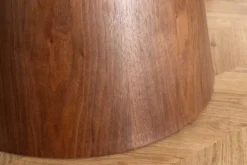 Runder Esstisch UNIQUE 120cm weiß grau braun Pandora Keramik Walnuss Säulenfuß