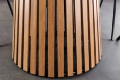 Runder Esstisch VALHALLA 115cm Keramik Lamellen-Design Indoor Outdoor