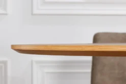Runder Esstisch VALHALLA WOOD 140cm natur Eichenholz Säulenfuß