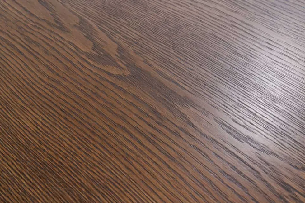 Runder Esstisch VALHALLA WOOD 140cm smoked Eichenholz Säulenfuß