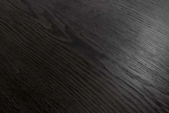 Runder Esstisch VALHALLA WOOD 120cm schwarz Eichenholz Säulenfuß