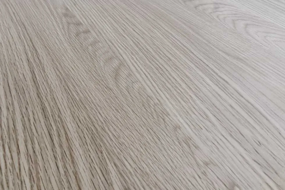 Runder Esstisch VALHALLA WOOD 120cm grau Eichenholz Säulenfuß