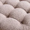 Runder Hocker MODERN BAROCK 50cm champagner Bouclé mit Stauraum