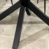 Runder In- und Outdoor Esstisch GALAXY 120cm graphit Keramik anthrazit Aluminium Gartentisch