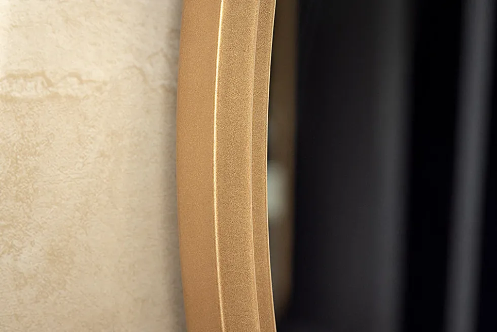 Runder Wandspiegel PORTRAIT 60cm gold Eisen handmade