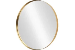 Runder Wandspiegel PORTRAIT 75cm gold mit Metallrahmen