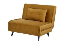 Schlafsessel SMART MULTIFUNCTION 100cm senfgelb Vogue Seiden Samtstoff