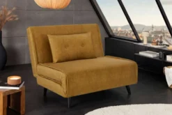 Schlafsessel SMART MULTIFUNCTION 100cm senfgelb Vogue Seiden Samtstoff