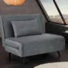 Schlafsessel SMART MULTIFUNCTION 100cm grau Vogue Seiden Samtstoff