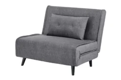 Schlafsessel SMART MULTIFUNCTION 100cm grau Vogue Seiden Samtstoff