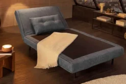 Schlafsessel SMART MULTIFUNCTION 100cm grau Vogue Seiden Samtstoff