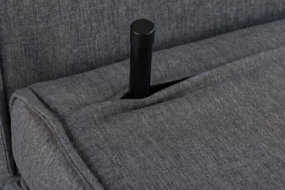 Schlafsessel SMART MULTIFUNCTION 140cm grau Vogue Seiden Samtstoff
