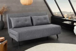 Schlafsessel SMART MULTIFUNCTION 140cm grau Vogue Seiden Samtstoff