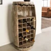Shabby Chic Weinregal BODEGA 100cm natur Pinie Weinfass für 24 Flaschen