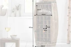 Shabby Chic Weinregal BODEGA 100cm natur Pinie Weinfass für 24 Flaschen