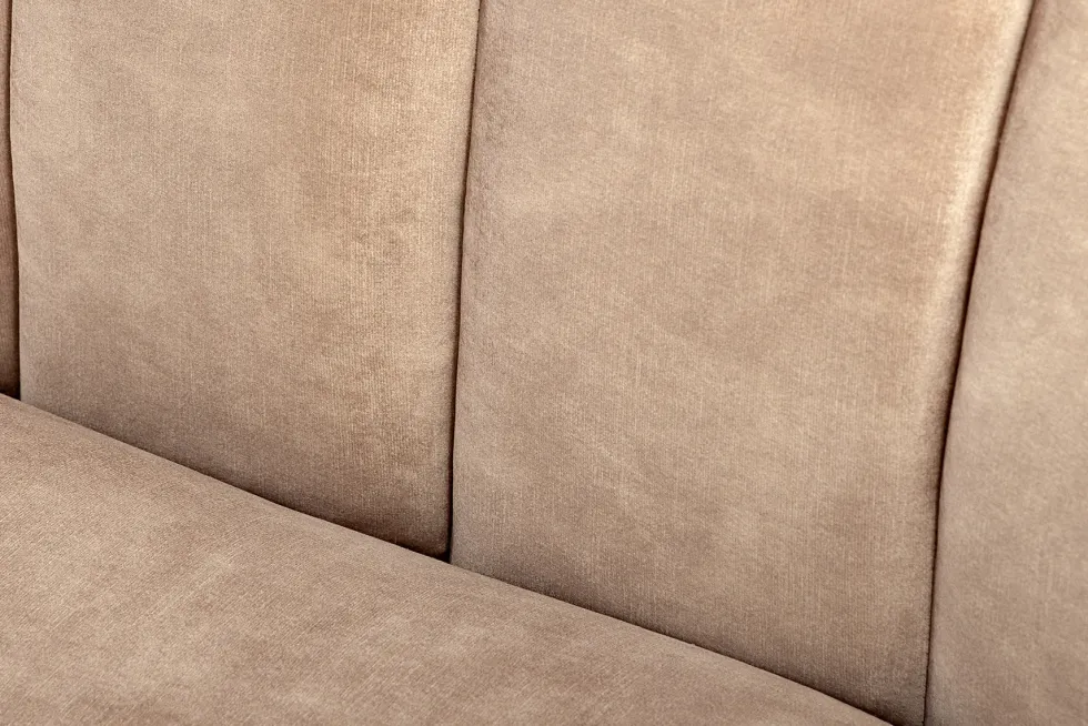 3-Sitzer Sofa BABYLON 200cm champagner beige Samt mit Ziersteppung