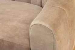 3-Sitzer Sofa BABYLON 200cm champagner beige Samt mit Ziersteppung