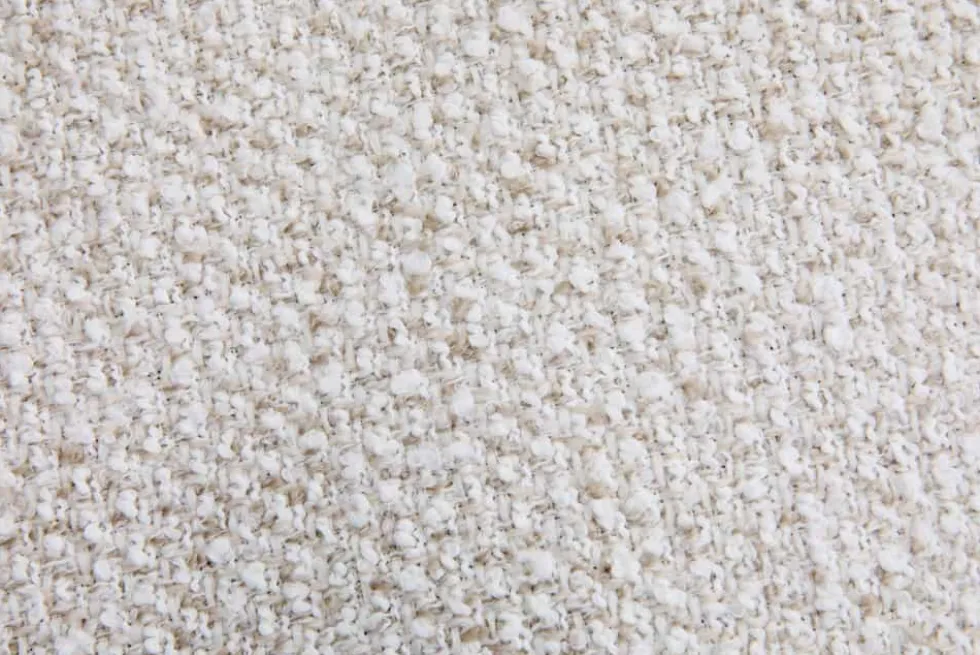 3-Sitzer Sofa SIXTH SENSE 210cm beige Bouclé-Strickstoff mit Nosagfederung und Daunenfedern
