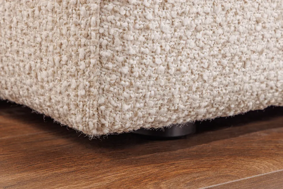 4-Sitzer Sofa SIXTH SENSE 245cm beige Bouclé-Strickstoff mit Nosagfederung und Daunenfedern