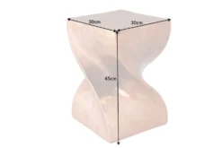 Skulpturaler Beistelltisch TWIST 45cm kupfer geflammt Metall handmade Nachttisch