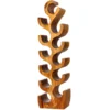 Skulp­tu­rales Weinregal ARTE 100cm natur Suarholz handmade in Bali Flaschenhalter