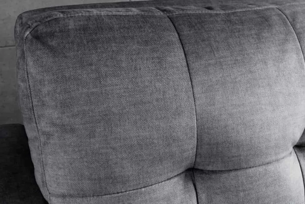 Sofa mit Schlaffunktion SMART 140cm grau hochwertiger Vogue Seiden Samtstoff